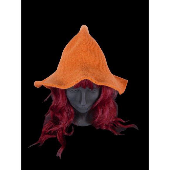 Orange Woven Wool Blend Witch Hat - Adult Ritual & Everyday Wear - New - Picture 4 of 11